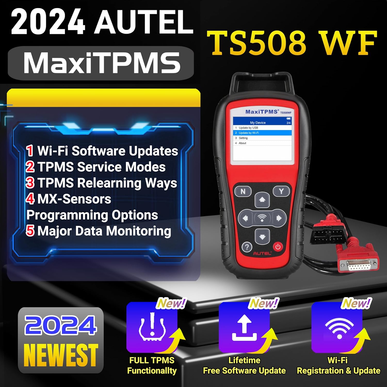 4 pcs Duel Frequency Rubber MX Sensor TPMS Diagnostic Tool B681850