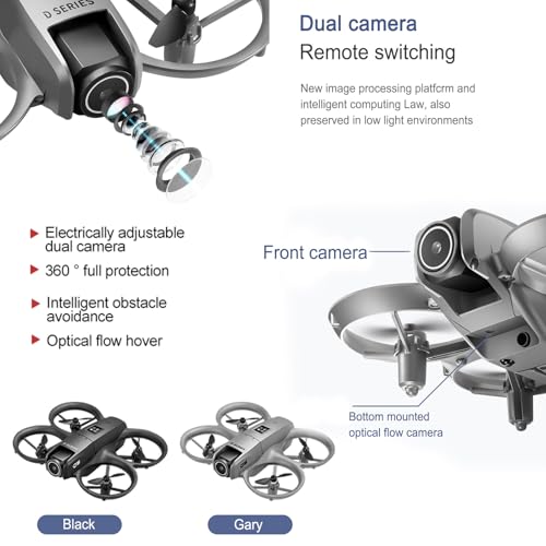 Black Mini HD FPV Drone with Camera 1080P, 2 Batteries Z279947