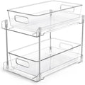2Tier Clear Under Sink Organizer Storage Slide-Out Cabinet Rack E864641