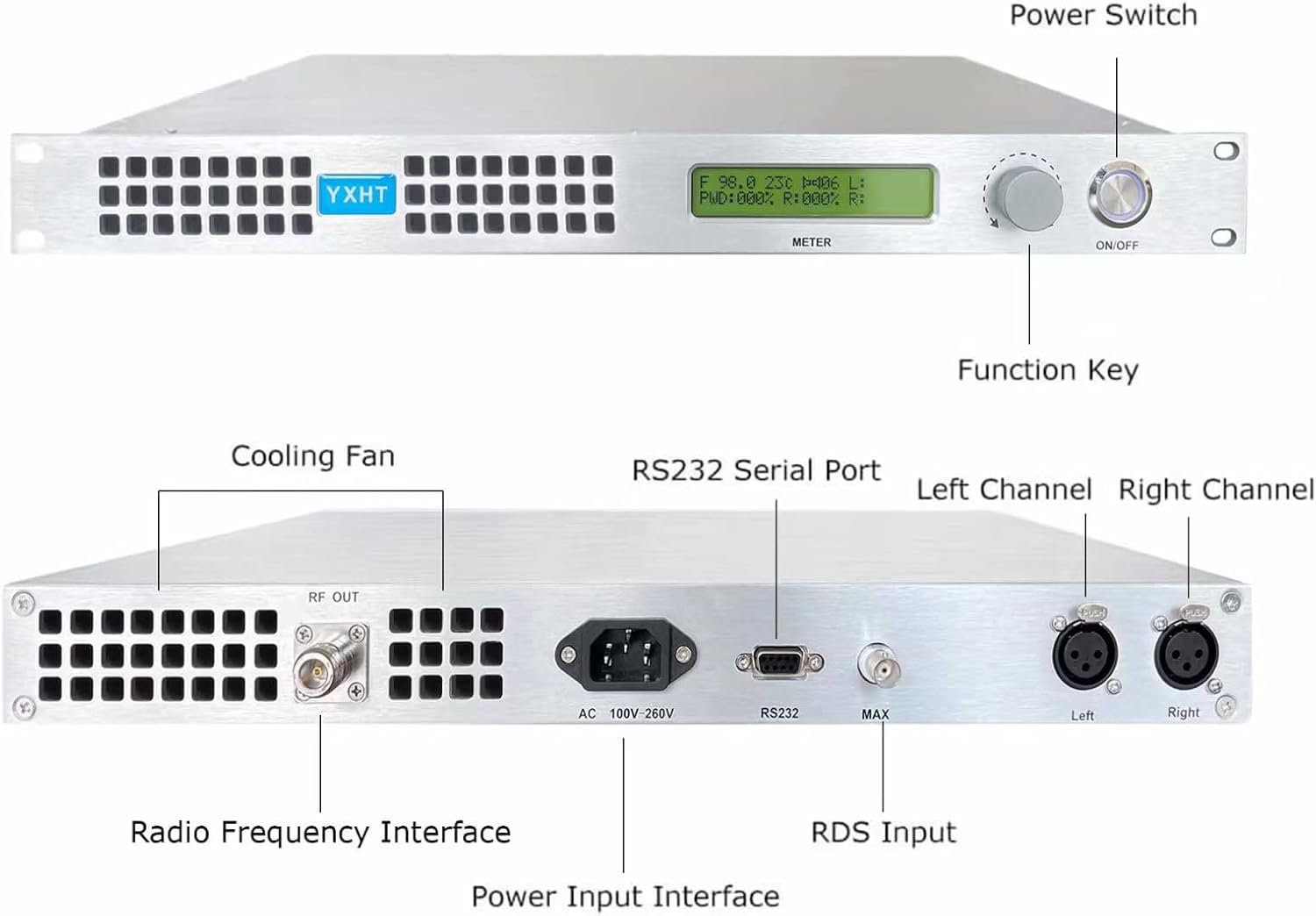 150W Long Range FM Broadcast Transmitter with Antenna Cable E532691