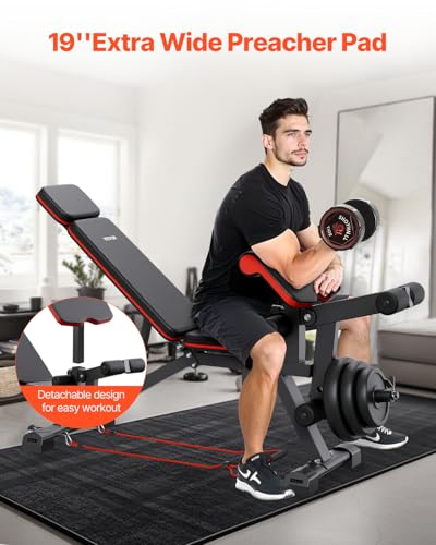 800lbs Adjustable Weight Bench with Leg Extension X67758