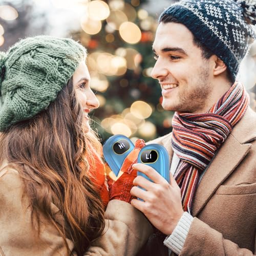 Hand Warmers Rechargeable 2 Pack with Dual-Sided Heating, LED Display & Flashlight D840631