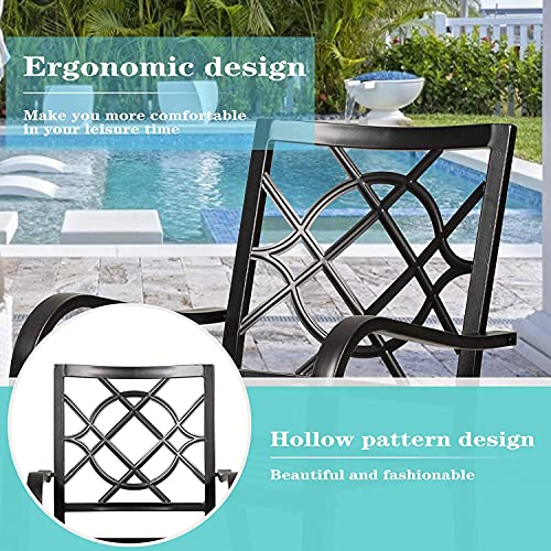 5-Piece Outdoor Wrought Iron Chairs and Table Patio Dining Furniture Set C568