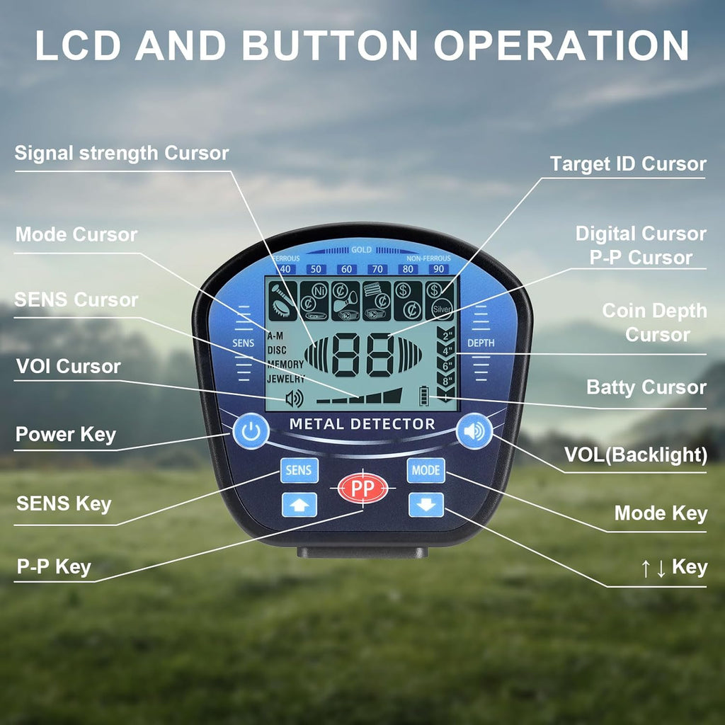 Waterproof Metal Detector with LCD Display X5666