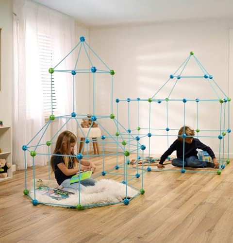 132 Piece Fort Building Kit with Connecting Sticks & Balls X21194