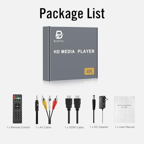 4K Digital Media Player with HDMI and AV Output O44364