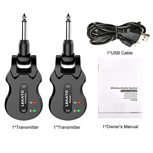 Black 5.8 Wireless Guitar Transmitter Receiver 4 Channels H80463