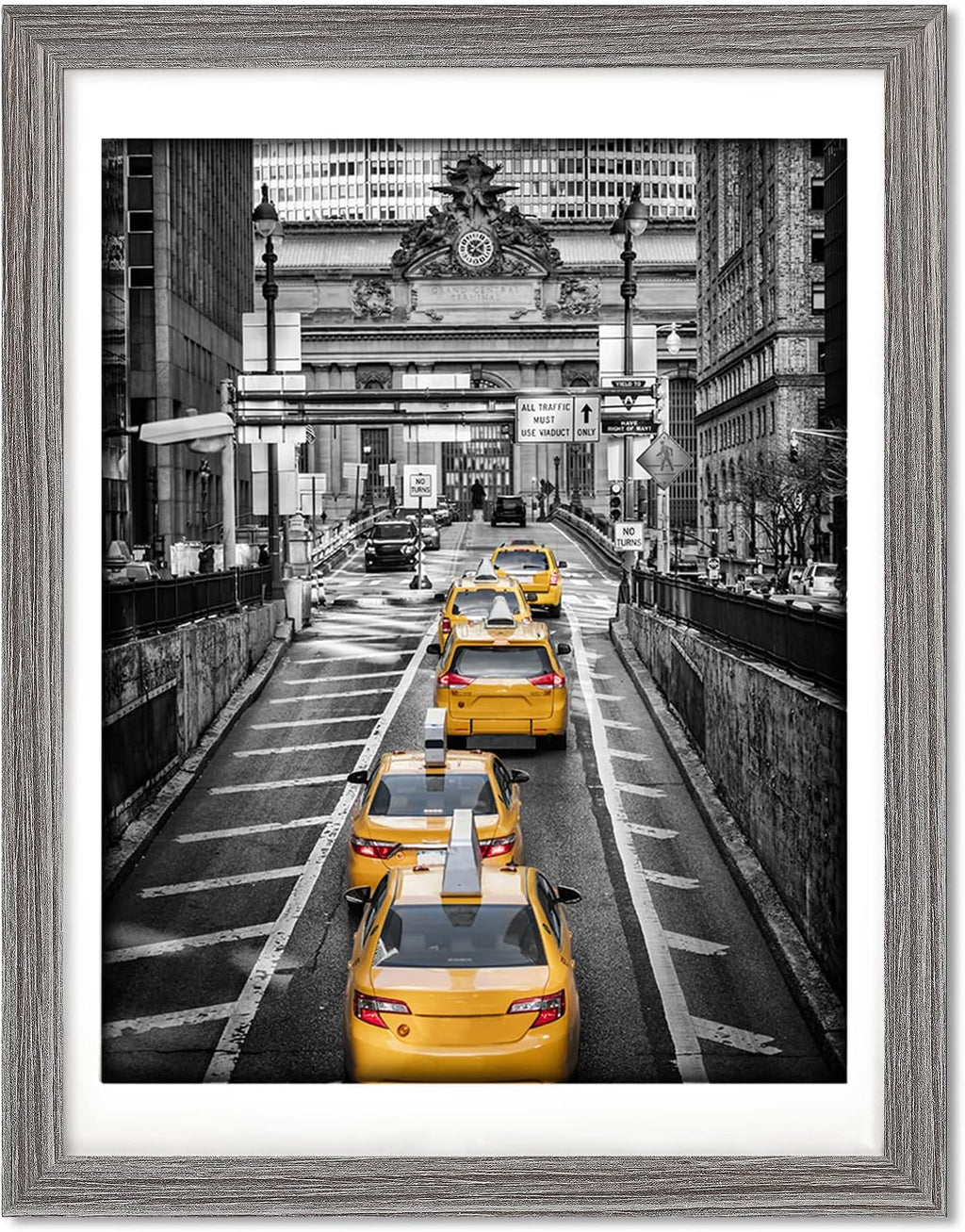 12x16 Solid Wood Picture Frame, Gray Y672
