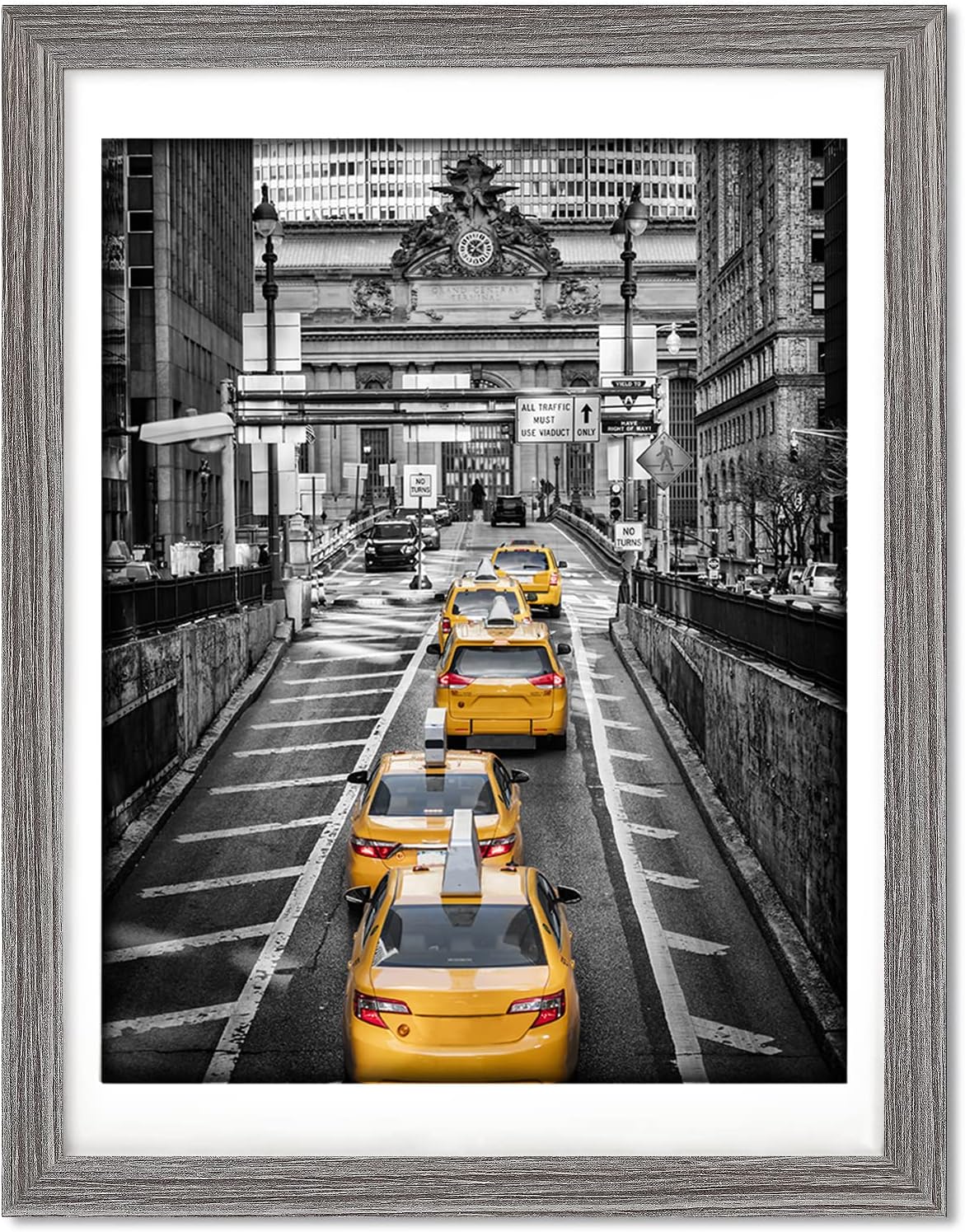12x16 Solid Wood Picture Frame, Gray Y672
