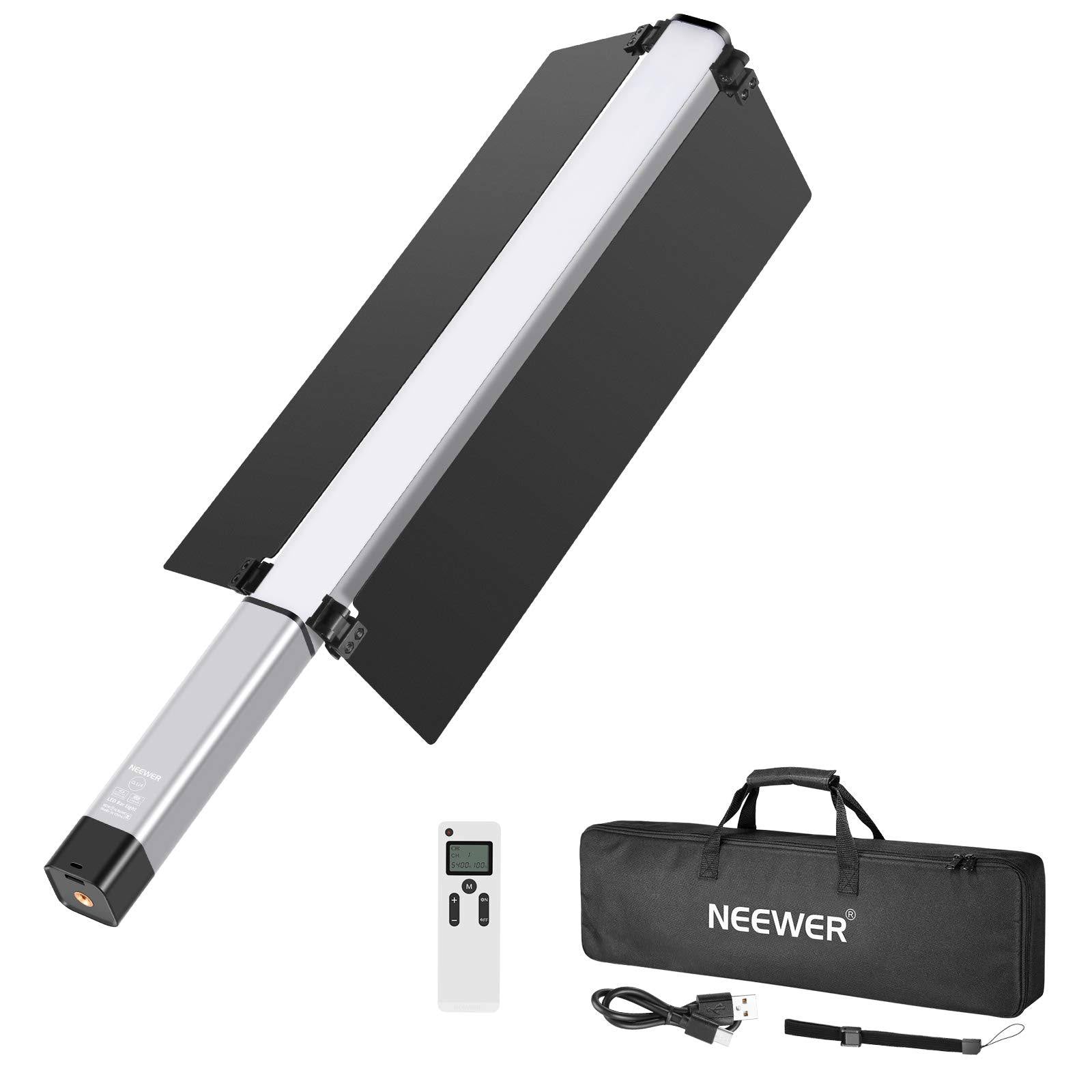 Light Wand Handheld LED Video Light Stick Photography Lighting Kit with Barndoor Remote Control Carry Bag W532495