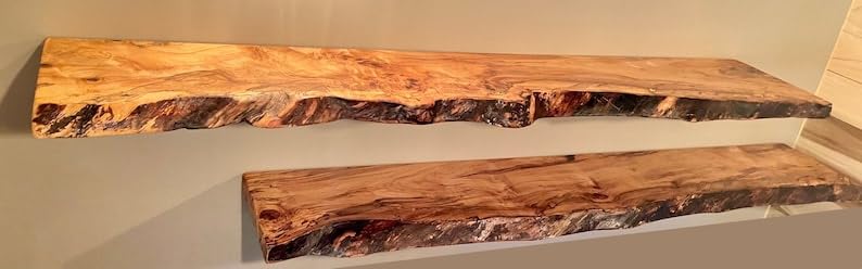Live Edge Spalted Maple Floating Shelves N903255