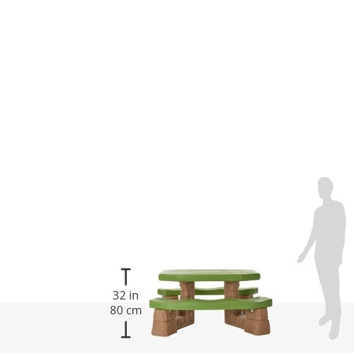 Blue & Green Kids Picnic Table with Removable Umbrella L9185
