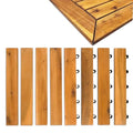 12 x 12 Acacia Hardwood Outdoor Flooring Edge Straight 8 pack B716802