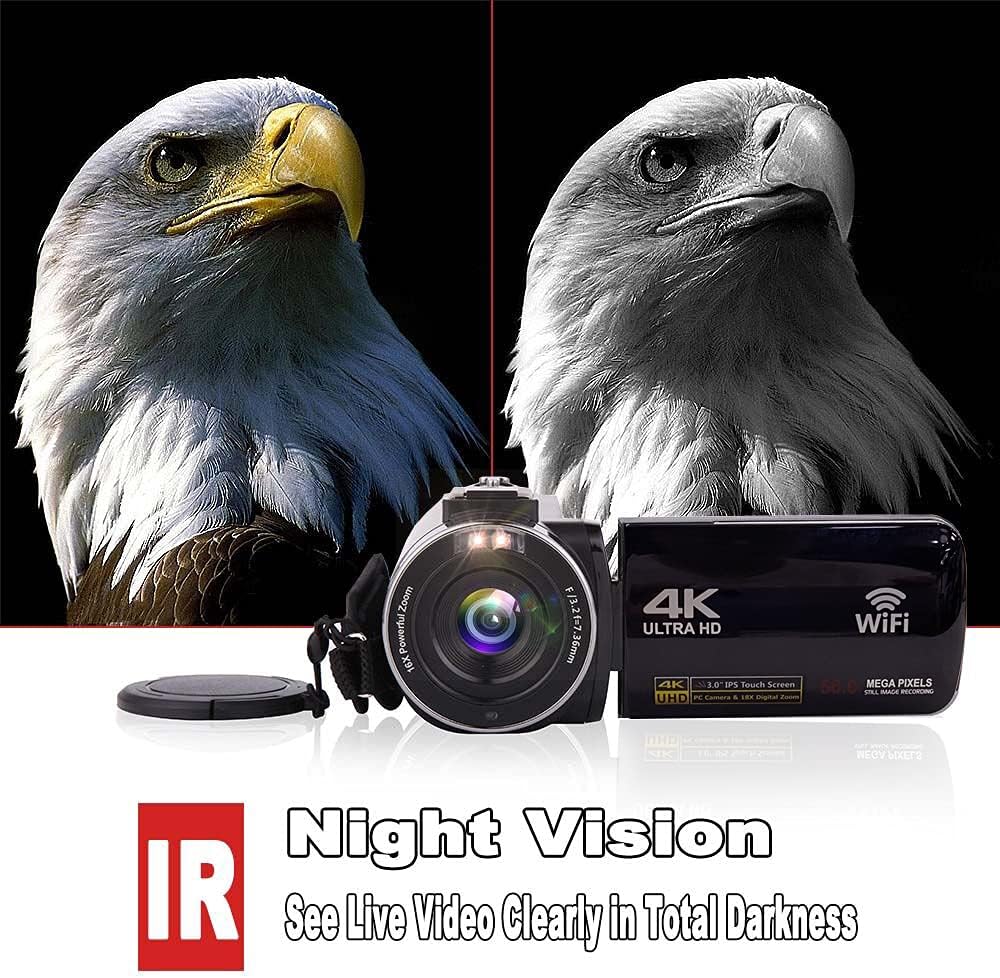 4K 56MP 18X Zoom Digital Video Camera with Touch Screen W921