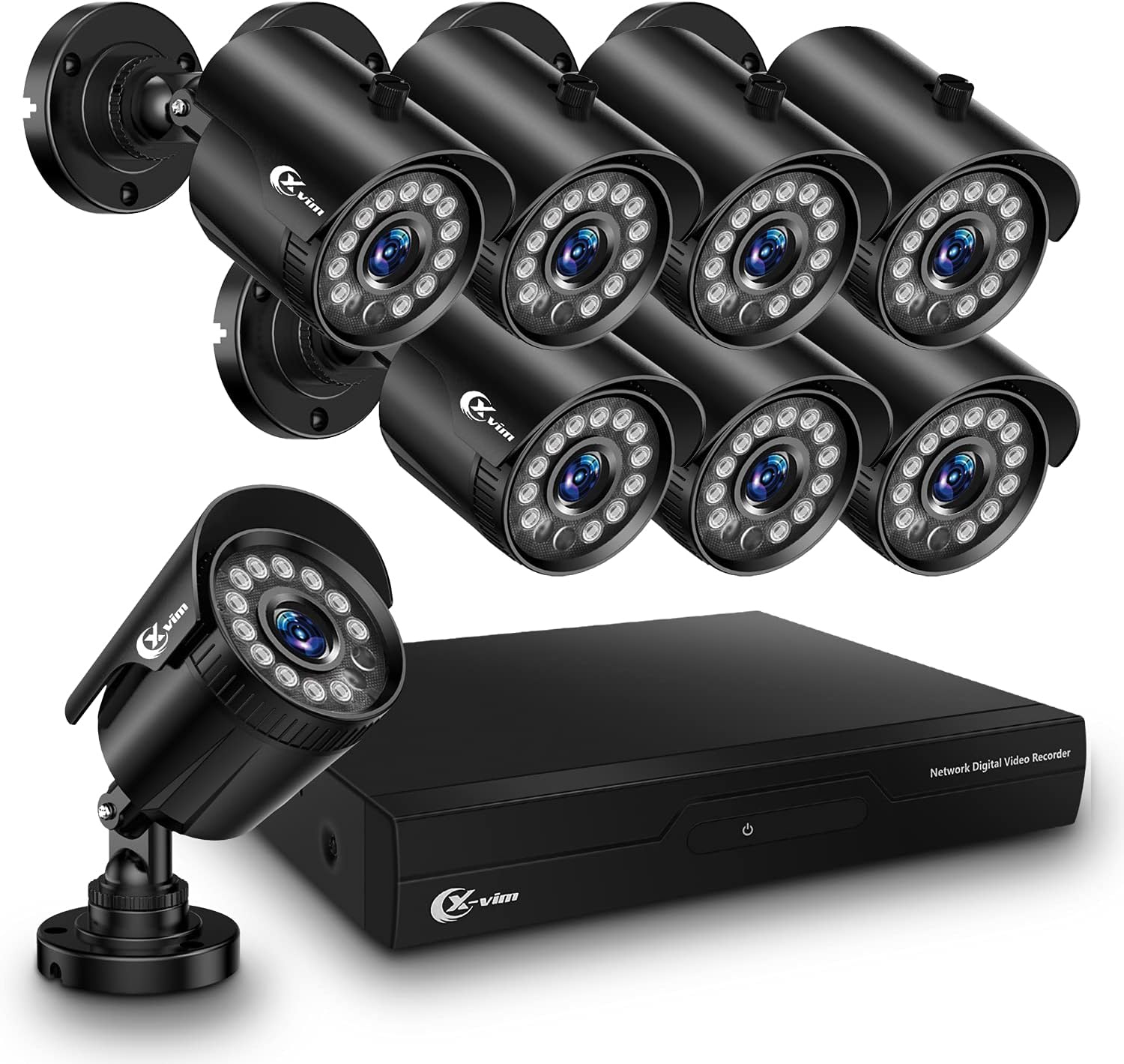 8CH 1080P HD DVR 8pcs 1080P Waterproof Surveillance Cameras with Night Vision G25826