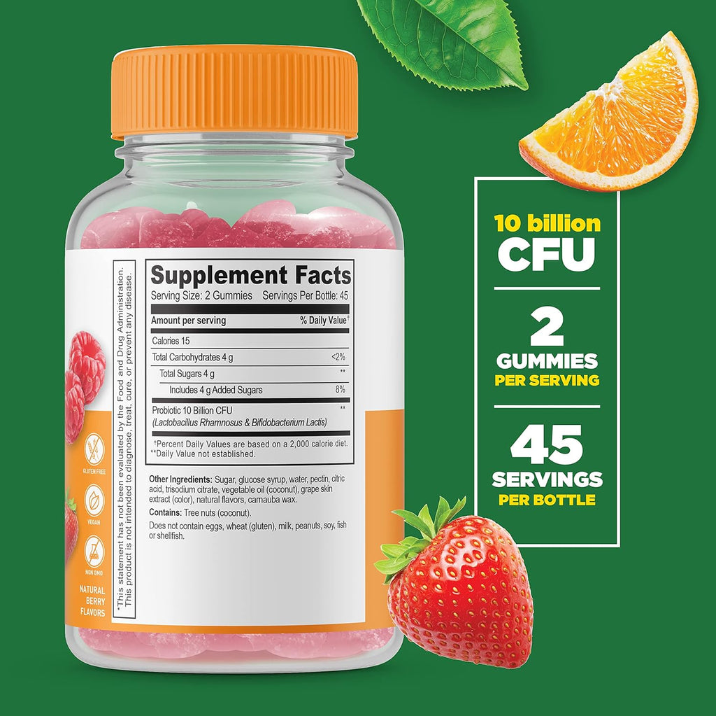 90 Gummies Probiotic Gummy Supplement E153