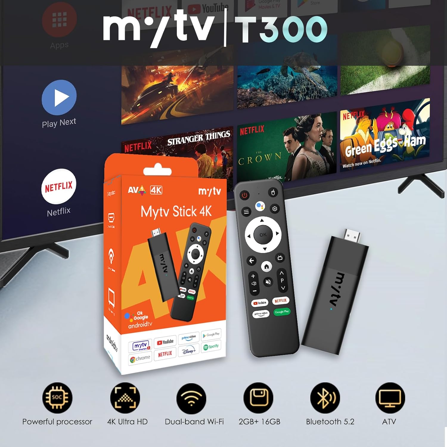 4K Smart TV Stick with BT Voice Remote N90845