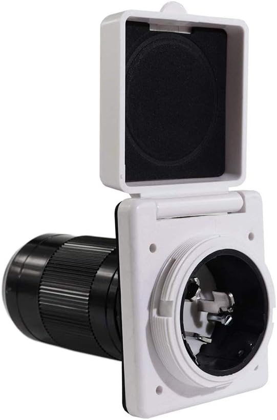 30A 125V Power Inlet Receptacle with 3 Stainless Steel Pins V164