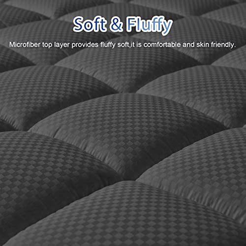 Twin XL White Quilted Mattress Pad B995
