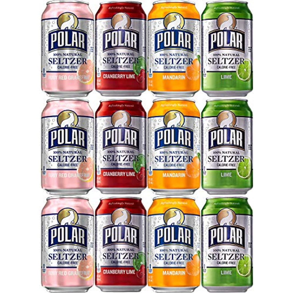 12 Oz Can Variety Pack of Seltzer (3 X 4 Flavors, 12 Cans) J770