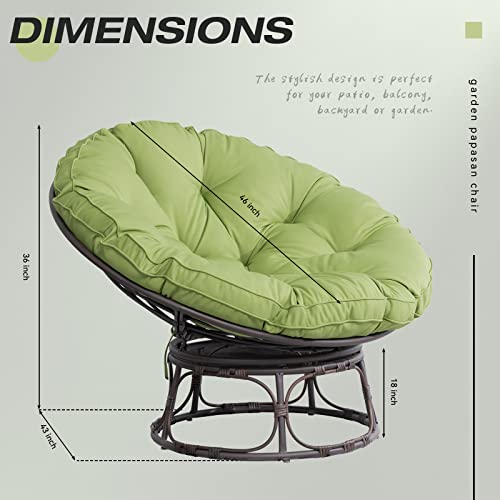 Blue Large Papasan Chair with Cushion and Frame F792698
