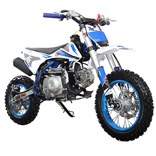 110cc Dirt Bike with Semi-Automatic Transmission, Kick Start, 12"/10" Wheels, Blue W732704