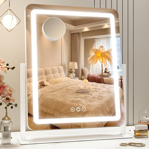 12.6"×15" LED Lighted Vanity Mirror with Dimmable 3 Modes Light E91874