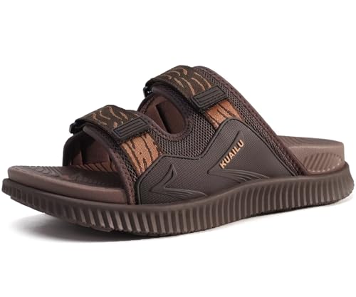 Mens Orthotic Sandals Athletic Recovery Sport Slides Adjustable Strap Open Toe Walking Sandals W804111