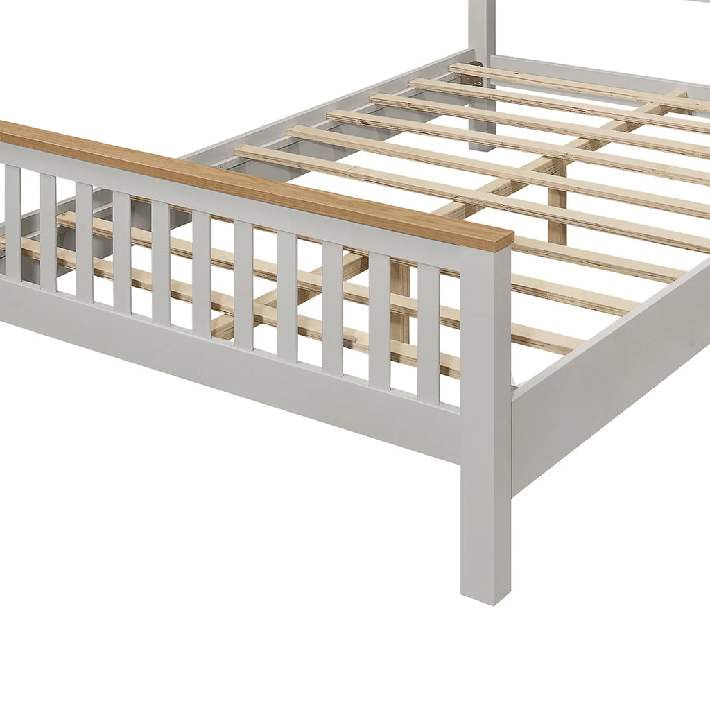 Gray Queen Bed Frame with Headboard Z337728