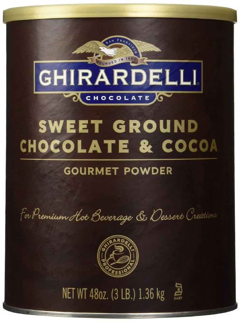 Chocolate Ground Chocolate & Cocoa Beverage Mix, 48-Ounce Canister F128