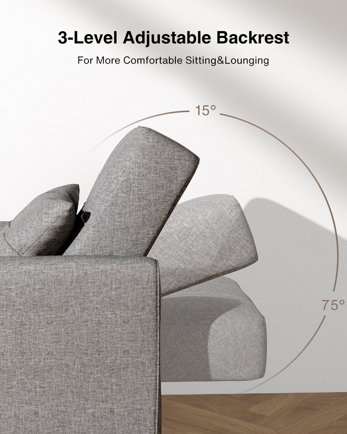 Grey Convertible Chair Single Bed R858