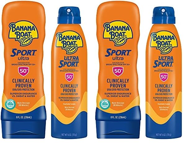 SPF 50 Sunscreen Lotion and Sunscreen Spray Twin Pack, 8oz and 6oz, 2 Count J60814