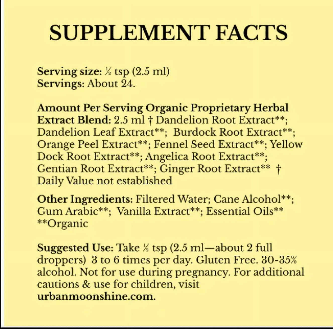 Original Digestive Bitters Herbal Supplement, 2 oz R329