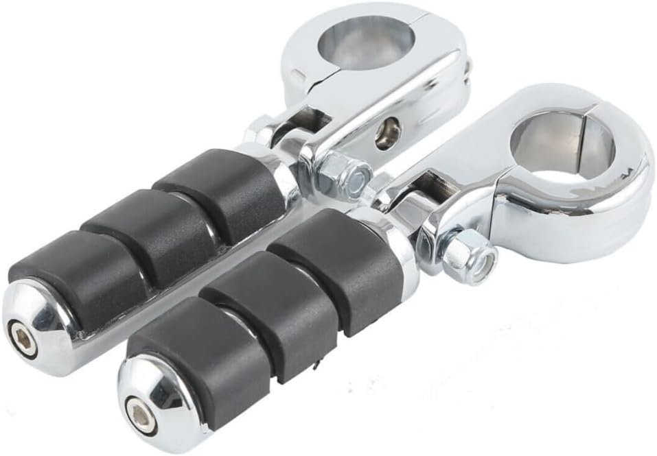 1-1/4" 32mm Chrome Aluminum Motorcycle Engine Guard Foot Pegs Mount D49283