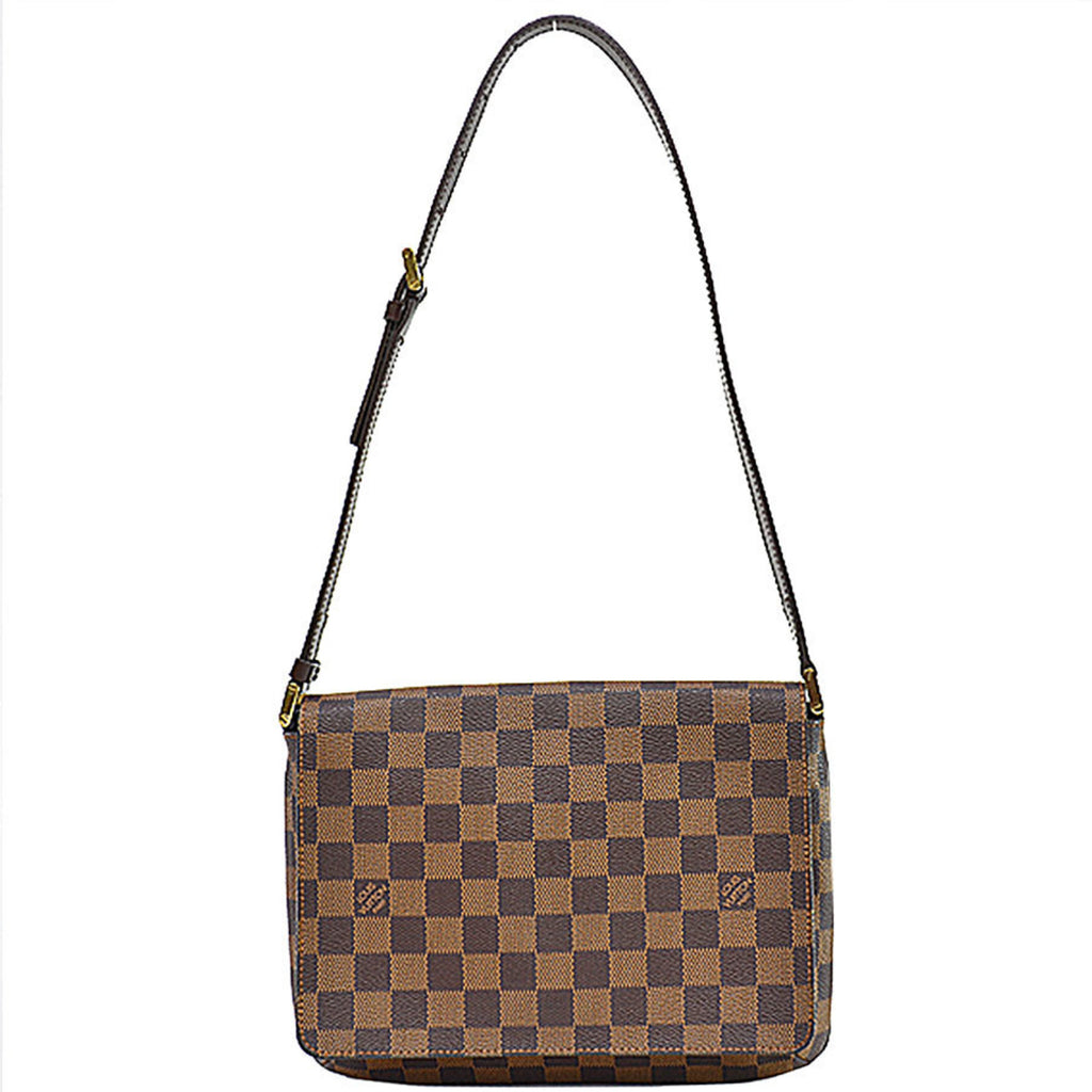 Pre-Owned Brown Canvas Shoulder Bag D322568