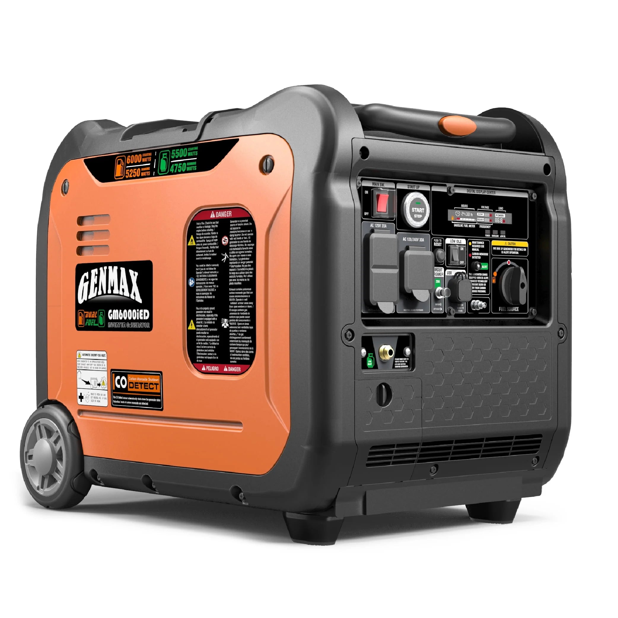 6000W Dual Fuel Portable Inverter Generator with Remote/Electric Start A7682