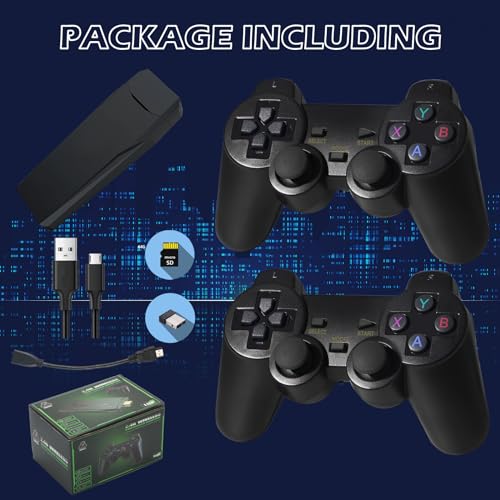 Retro Game Console with 20000 Games, 9 Emulators, 4K HDMI Output, Dual Controllers 64G V6585