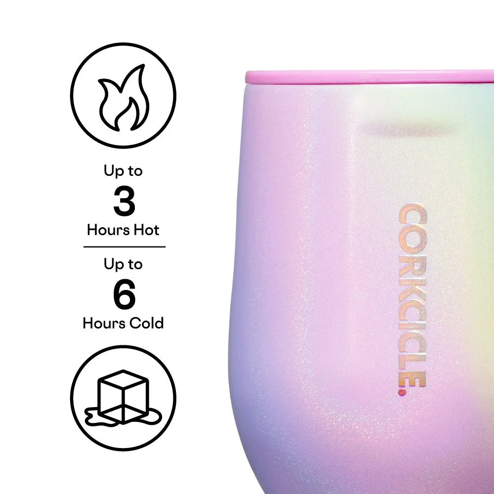 Stemless Insulated Wine Glass Tumbler, Rainbow Unicorn, 12 oz – Stainless Steel B83694