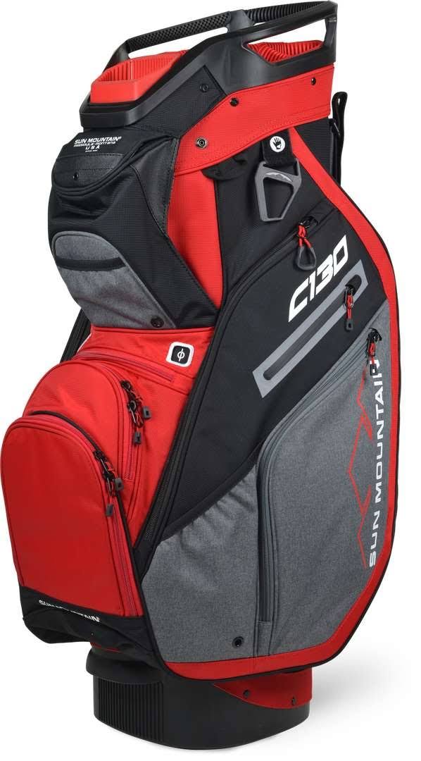 Black Charcoal White Red Cart Bag Z189