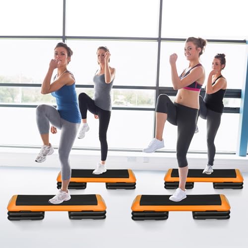 Adjustable Aerobic Stepper with 4 Risers W8435