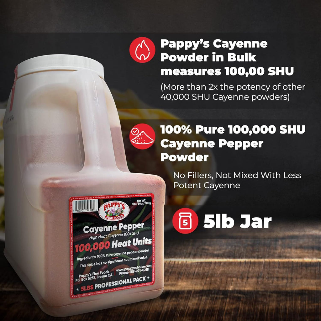 100,000 Heat Units 5lb Cayenne Pepper Powder L943748