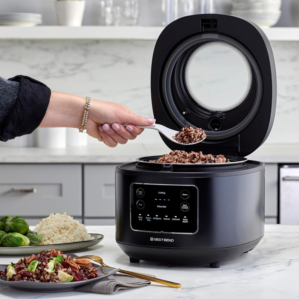 12 Cups Black Rice Cooker with Steam Basket F566820