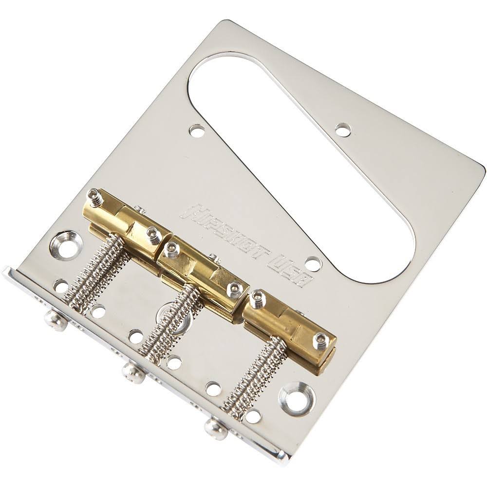 Chrome Stainless Steel Tele Bridge with Compensated Saddles W7948