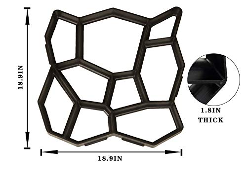 2 Packs 18.9 x 18.9 x 1.8 inch Concrete Stepping Stone Mold I519446