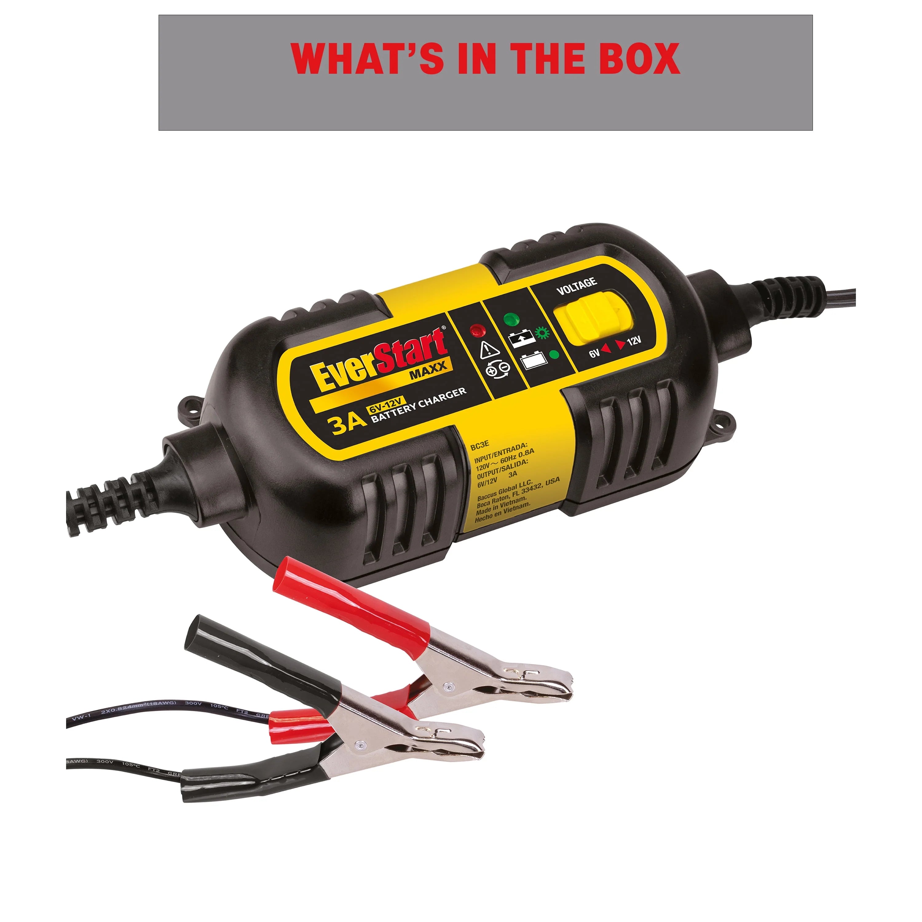 3 Amp 6V/12V Automotive Battery Charger A387