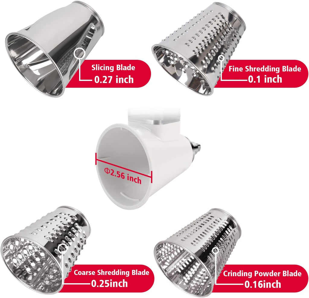 4 Blades Cheese Grater Vegetable Cutter for Kitchenaid Stand Mixer K608