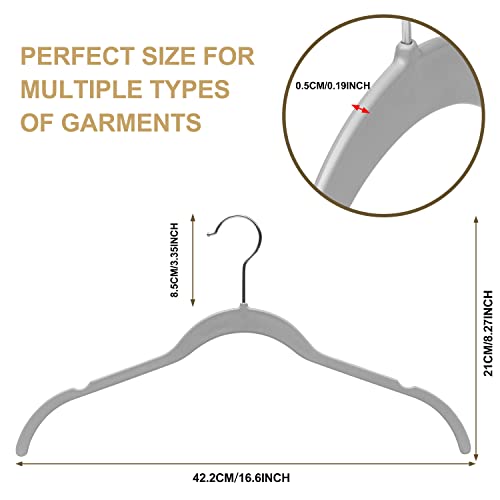 White 50 Pack Non-Velvet Plastic Heavy Duty Clothes Hangers with Chrome Swivel Hook D1317