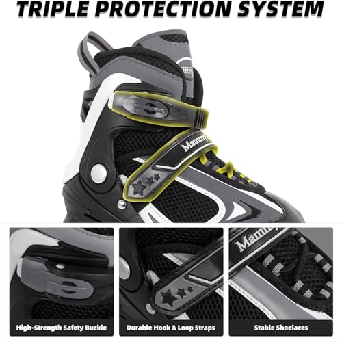 Adjustable Inline Skates with Light up Wheels X771430