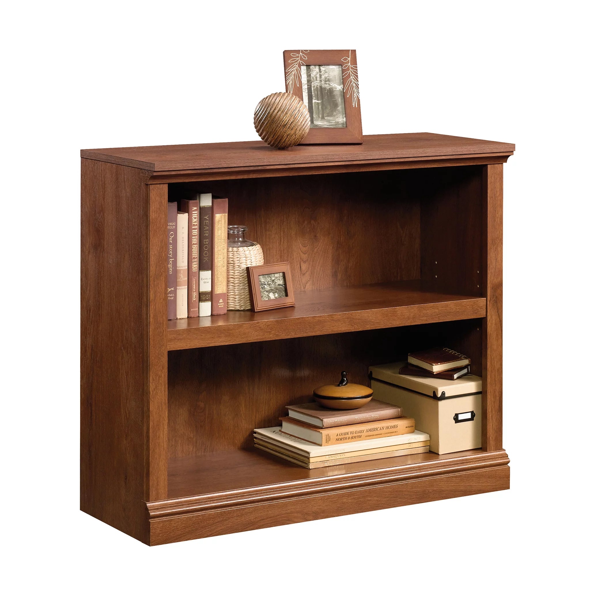 Oiled Oak Finish 2-Shelf Bookcase C5297