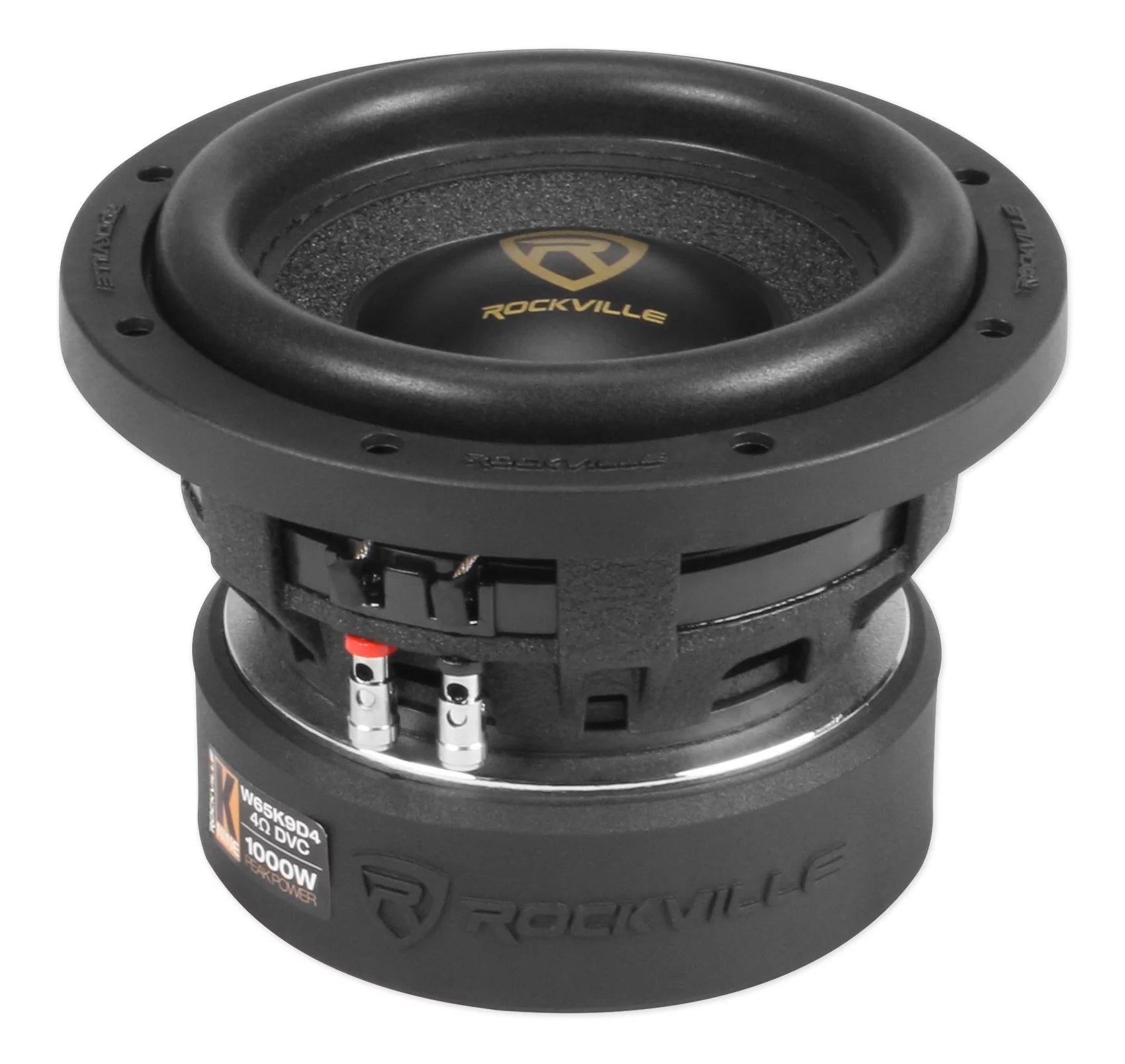 6.5" 1000 Watt Car Audio Subwoofers with Mono Amplifier and Amp Kit M196